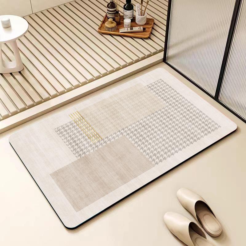 Diatom mud floor mat wabi wind bathroom non-slip mat toilet door absorbent mat
