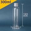 Transparente PET-Flasche mit Aluminiumkappe zur Flüssigkeitsabgabe, 10-100 ml, mit versiegeltem Deckel für Lotionen