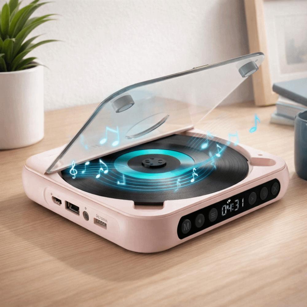 Dustproof Cover Portable Music Player 6 Modes Bluetooth Music Player CD Runner  Portable Use