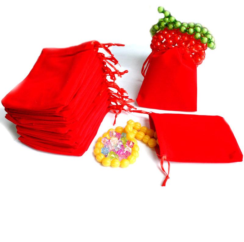 Adjustable Drawstring Velvet Bags Jewelry Packaging Bags Candy Wedding Bags Gifts Pouches