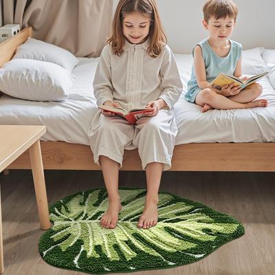 Tappeto da Bagno Carino Piante Foglie Verdi Assorbente Lavabile in Lavatrice Tappeto per Doccia Bagno Camera da Letto Decorazione per la Casa