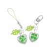 Lucky Four Leaf Grass Keychain Charm Glass Pendant Phone Lanyard Strap for Bag Purse Accessory Secure Design