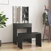 VidaXL Vanity Set with LED, Makeup Table with Stool and Mirror, Cosmetic Vanity Table Bedroom, 3114132
