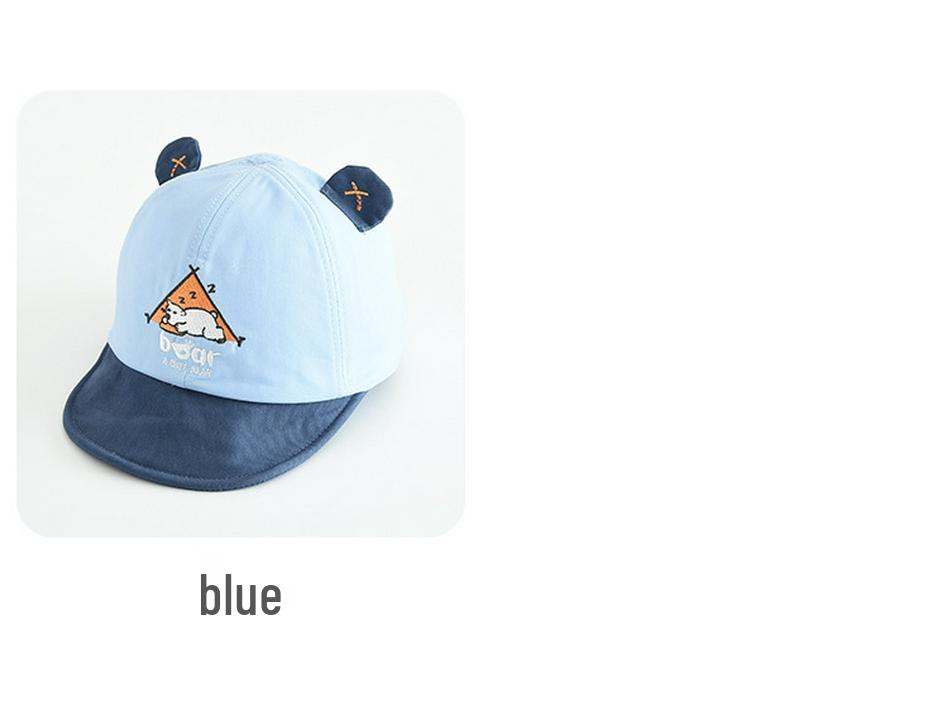 Vindtät solhatt för barn med 3D-tecknade öron – Söt basebollkeps med ankans näbb