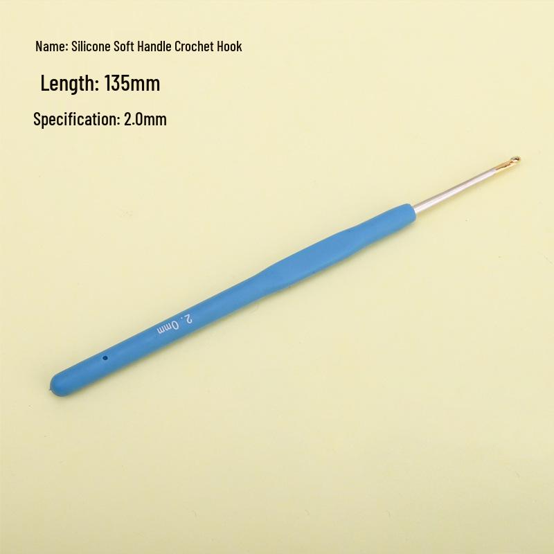 Candy-colored Crochet Hook with Gold-Plated Head - Soft Handle for DIY Sweaters, Shoes, and Hats