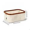 Storage Basket with Bamboo Frame SpaceSaving Foldable Textile Organizer Bin for