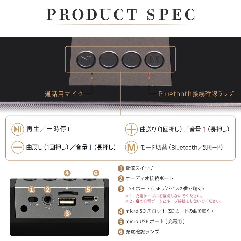 Powerful Wireless Bluetooth Speaker for MP3 and SD Cards TVs, PCs, Smartphones, Players, USB, (Black)