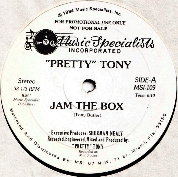 

12inch Record PRETTY TONY Jam The Box MSI109PROMO Music Specialis 1984 US Dance Electronica Used