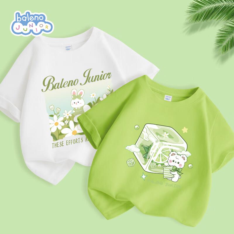 Baleno Girls  2026 Summer Pure Cotton Short Sleeve T-Shirt 120