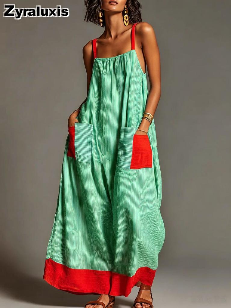 Gestreiftes Premium Tube-Kleid mit Bindebändern Sommer Neue Kollektion Elegante Urlaubsbekleidung Langarm Damenbekleidung
