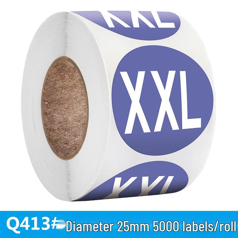 Self-Adhesive English Size Label Stickers for Clothing and Hats (S-3XL)