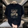 Trendy Merk Korte Mouw Puur Katoen Heren Geprint T-shirt Trendy Heren- En Dames Veelzijdig Rond Hals T-shirt Heren