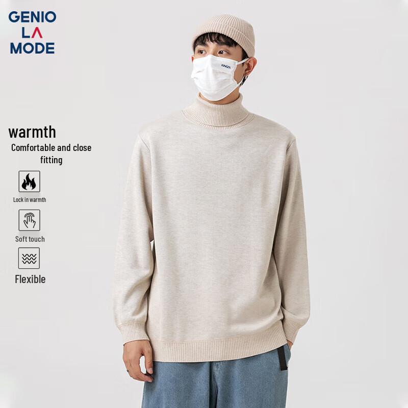 

GENIOLAMODE Men s Winter Turtleneck Knit Base Layer Sweater 3XL