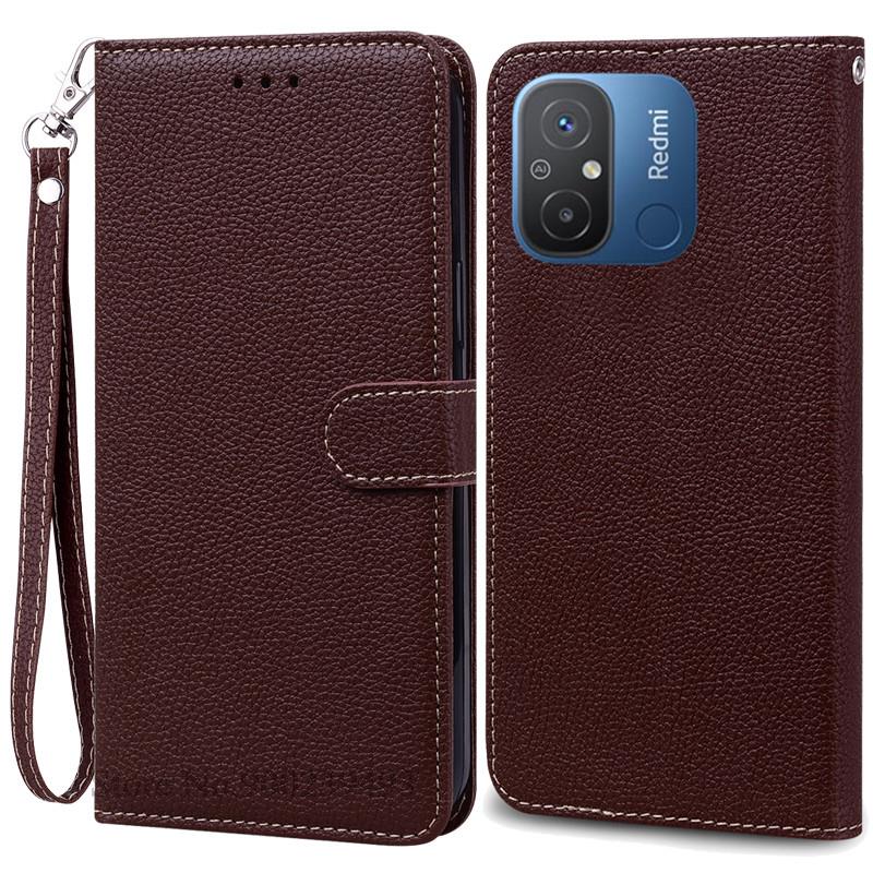

For Redmi 12C Case Soft Silicone Leather Wallet Flip Case For Xiaomi Redmi 12C Case Phone Cover Redmi12C Redmi 12 C Fundas Coque For Redmi 12C