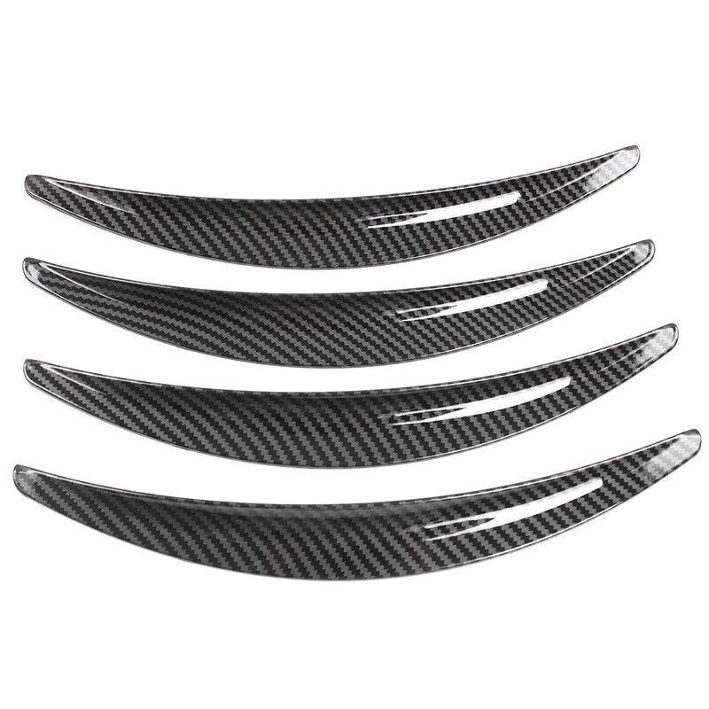 4PCS Carbon Fiber Car Modified Wheel Eyebrow Arch Trim Lips Strip Fender Flares