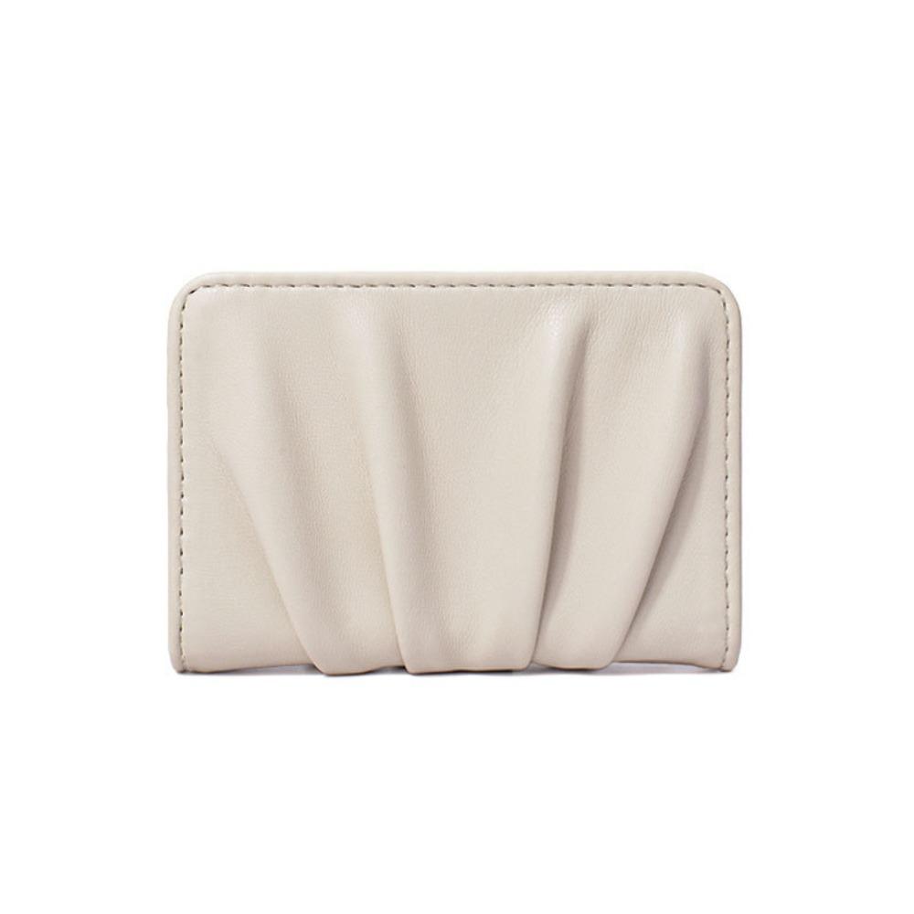 

Korean Style Foldable Wallet Elegant Wrinkled Card Holder Button Mini Coin Purse Shopping