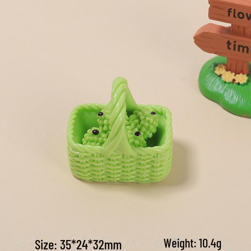 

3D разноцветная мультяшная смоляная заколка для волос и пряжка для обуви с дизайном фруктовой корзины