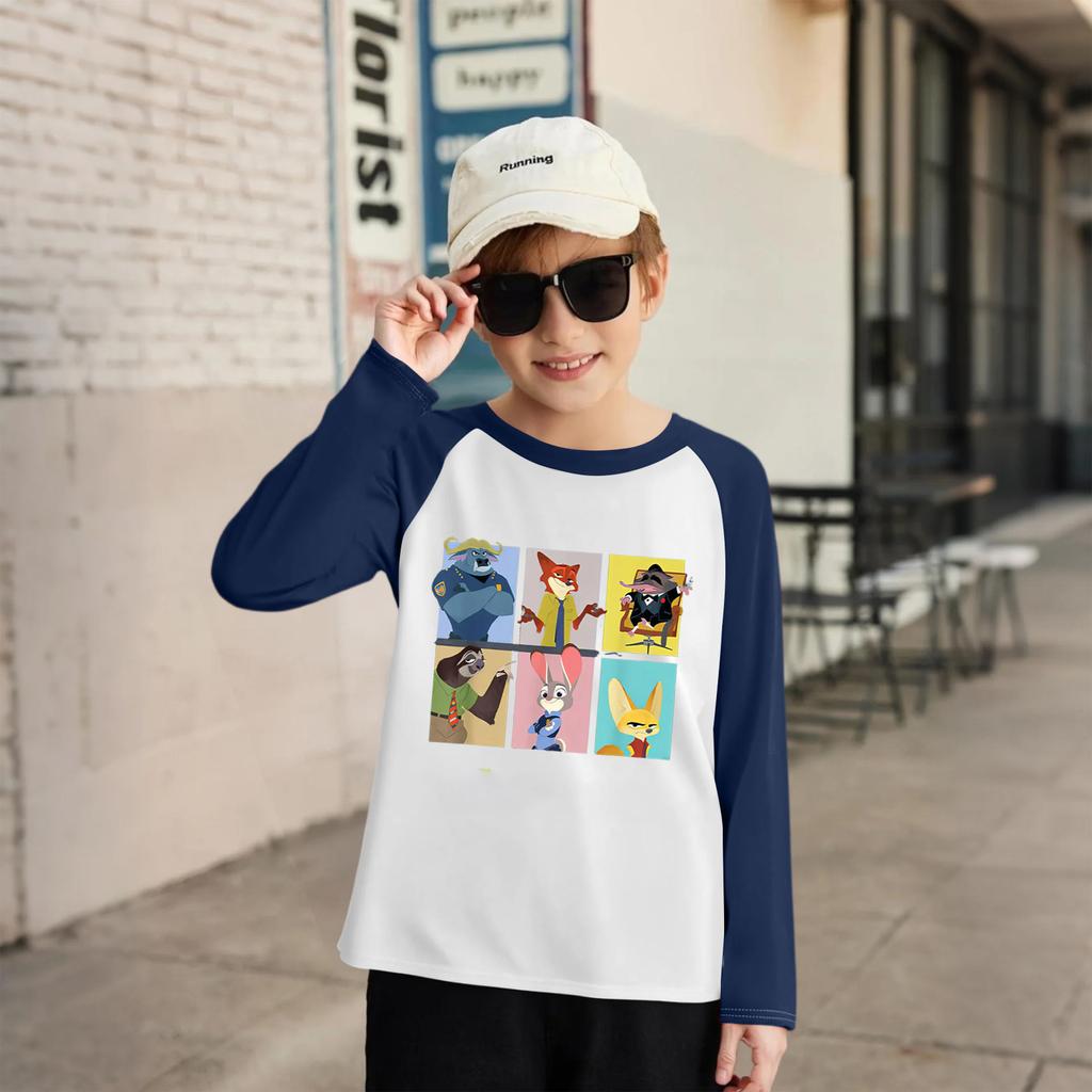 Modisches und bequemes Kinder-Langarm-Oberteil mit Rundhalsausschnitt und lockerem Schnitt