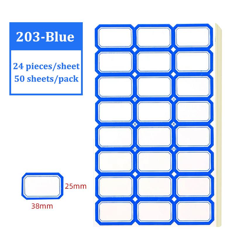Self-Adhesive Label Stick,50 Sheets/Pack Adhesive Paper,Handwritten Blank Red Blue Category Tags,Office And School Supplies