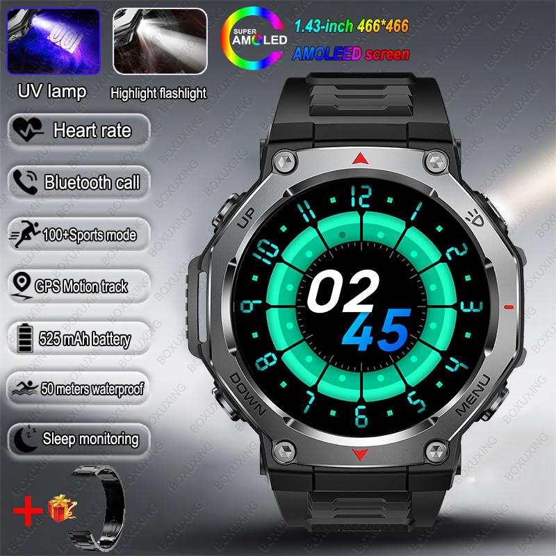 NEW For T-Rex3 Smart Watch Men 10ATM IPX8 Waterproof Smart Watches Compass Altimeter Barometric 1.43'' AMOLED Bracelet