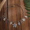 Stacked Western Cowboy Hat Pendant Necklace Female, Vintage Turquoise Cactus Cow Head Collarbone Necklace