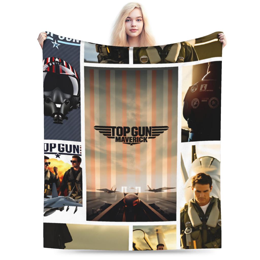 Top Gun Sign Tom Cruise Fighter Blanket Soft Pattern Plush Bedding Throws For Boy Girl Home Decor Flannel Bedspread Bed Cover