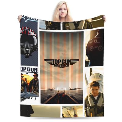 Movie Top Gun Sign Tom Cruise Blankets  Soft Funny Plush Throw Blanket For Kids Adult Living Room Flannel Bedspread Bed Cover