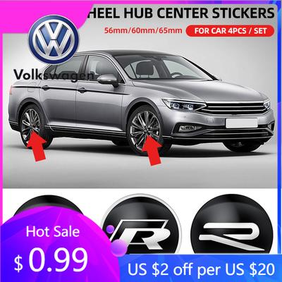 2026 Heiß Für Volkswagen VW 4 Stück 56mm 60mm 65mm Auto Styling Radnabenkappe Nabenkappe Abzeichen Zubehör Für Volkswagen Tiguan B