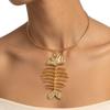 Collana Lunga con Ciondolo a Forma di Pesce alla Moda da Donna
