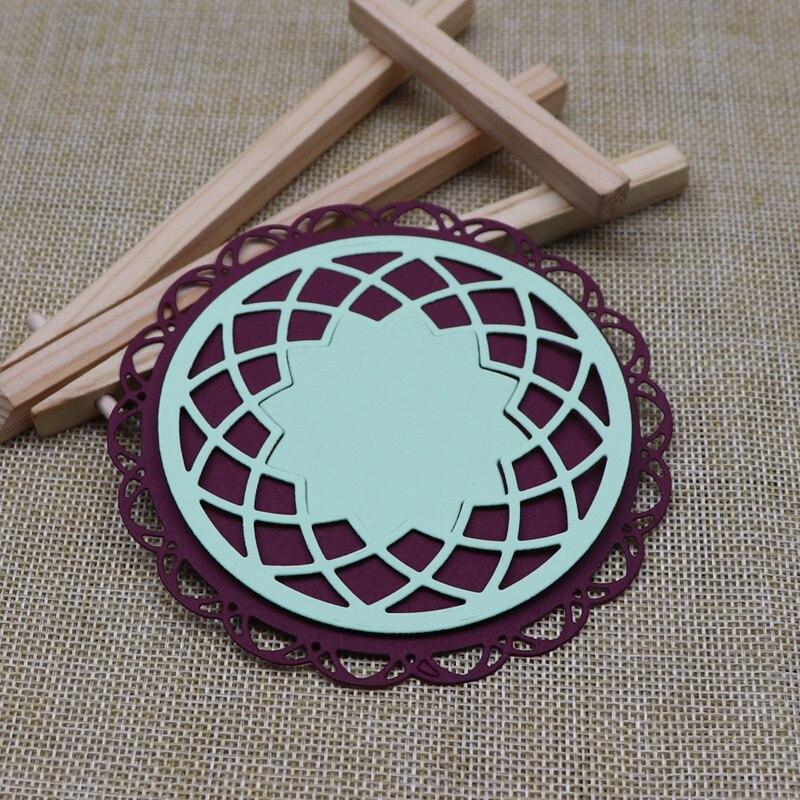 Lace Circle Frame Football Metal Cutting Dies for DIY Scrapbooking Album Paper Card Cover Craft