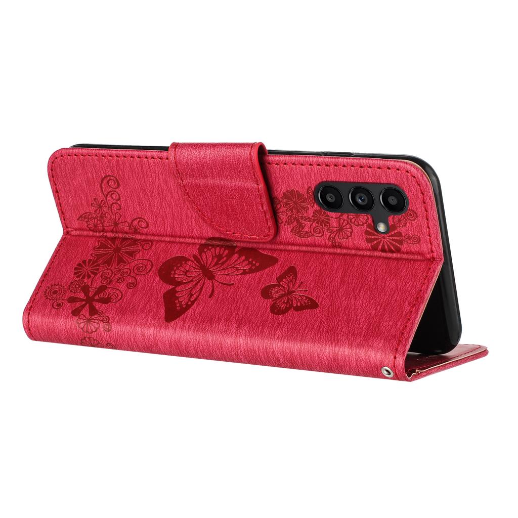 For Samsung Galaxy A35 5G Case Butterflies Flower Folding Stand PU Leather Phone Cover