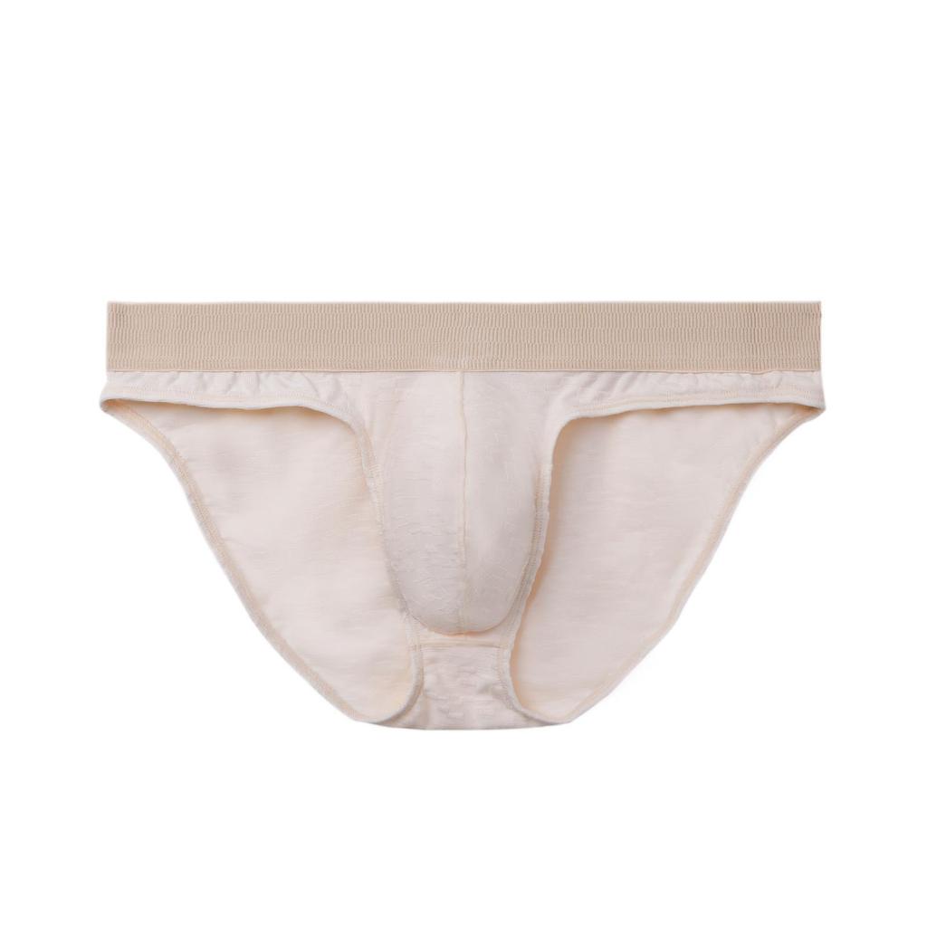 Men Spring and Summer New Sexy Texture Cotton High Split Low Waist Briefs