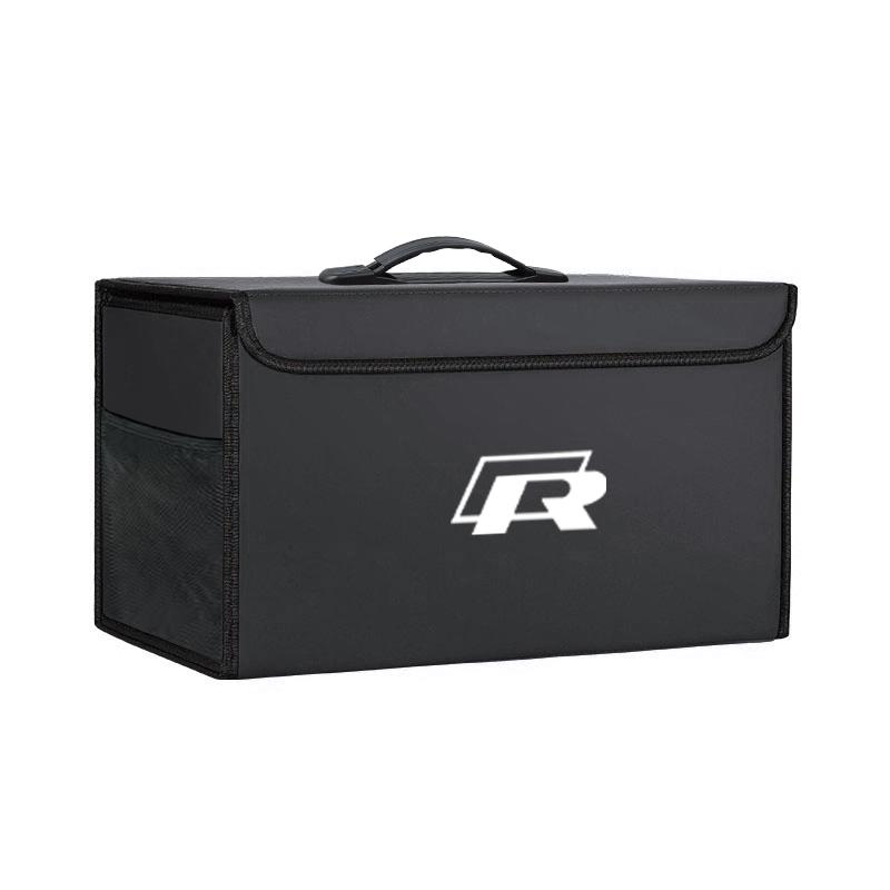 Lijk1 Car Trunk Leather Storage Box Auto Interior Organizer Accessories For VW GTI Polo Golf Passat Tiguan Arteon Touareg Taigo Caddy