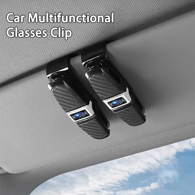 Car Sun Visor Glasses Clip Card Storage Clamp Accessories For Subaru Impreza BRZ WRX 2006 STI Forester Crosstrek Legacy Tribeca AA3