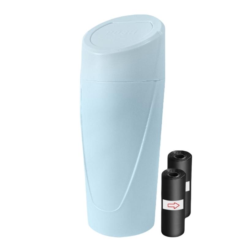 Convenient Car Waste Bin with Press Top Car Garbage Holder with Easy Press Lid Press to Open Car Litter Bin ABS Storage