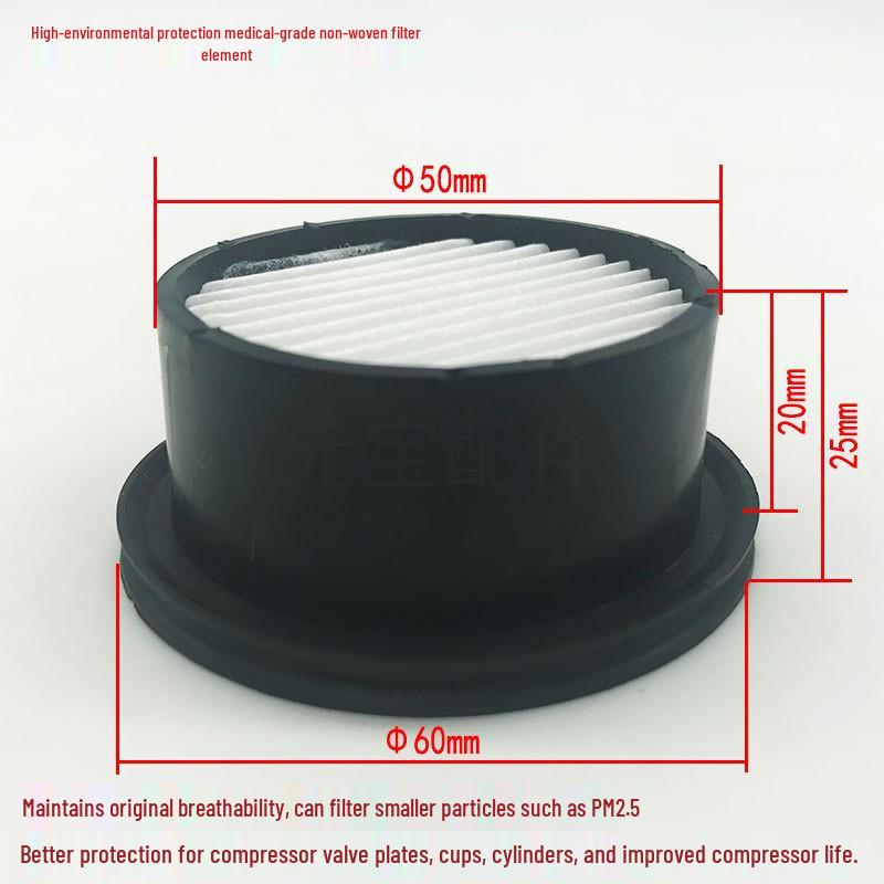 Leiser ölfreier Luftkompressor Schalldämpfer: 1/2" & 1/4" Hochdruck-Vakuumpumpen-Filterelement-Zubehör.