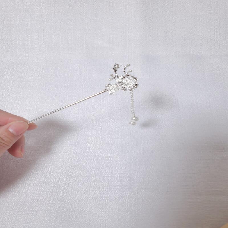 Daily Hairpin Silver Flower Hairpin