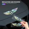 Car Logo Angel Wings Decoration 3D Reflective Waterproof Sticker for Mercedes Benz W212 W204 W211W168 W213 W205 W210 W108 W124