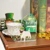 Happy St. Patrick'S Day Acrylic Heart Plaque with Leprechaun Dog & Clover Design - Perfect for Home, Office, or Desk Decor | Ideal Gift for Dog Lovers