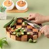 Acacia Wood Cutting Board, Checkerboard Cutting Board, Durable Cutting Board, Solid Wood Splicing Kitchen Cutting Board