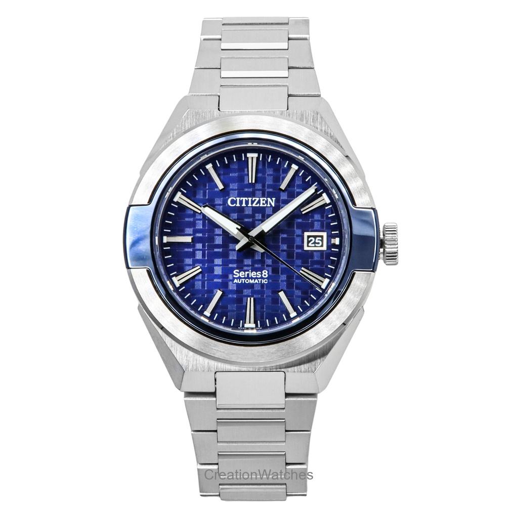 Citizen Series 8 870 Stainless Steel Blue Dial Automatic NA1037-53L 100M Men's Watch