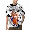 2024 Summer Men New Hot Anime Goku Vegeta All Over Print Cosplay Men Street T-Shirts Unisex Top Short Sleeve