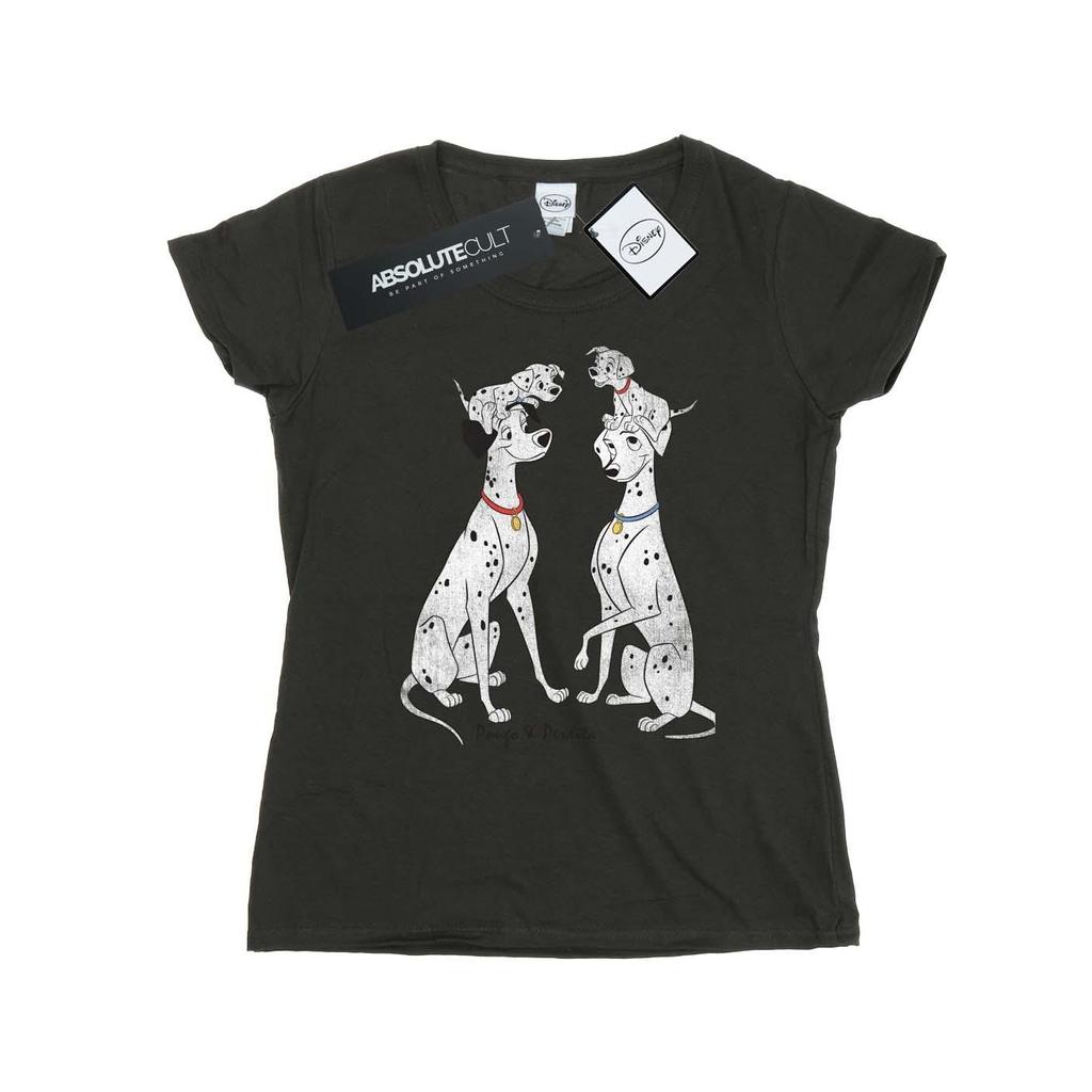 101 Dalmatians Womens/Ladies Pongo And Perdita Heather T-Shirt