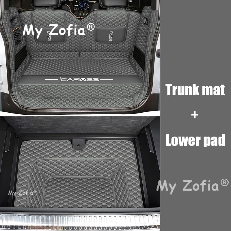 For Chery iCAR V23 iCAUR V23 2025 2026 Car Trunk Protection PU Leather Mat Catpet Interior Modification Cover Part Accessories F5