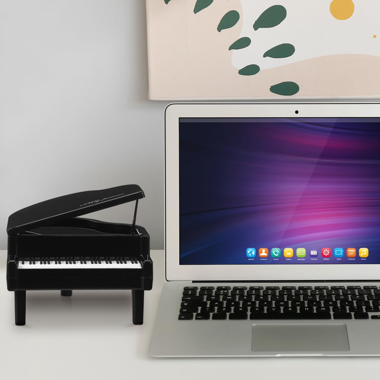 Resin Piano Figurines Tabletop Musical Sculpture Statue Crafts Music Figurine for Home Office Decor Piano Souvenirs