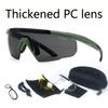 Tactical Goggles with Anti-fog Feature and 3 Interchangeable Lenses