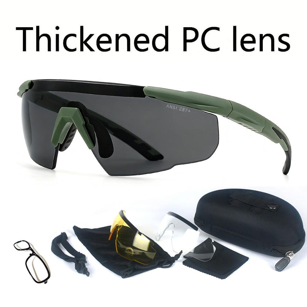 Tactical Goggles with Anti-fog Feature and 3 Interchangeable Lenses
