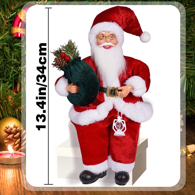 

1 шт. Праздничный декор Санта-Клауса для витрин магазинов, Санта-Клаус ручной работы для каминной полки
