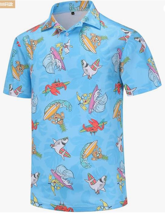 New Men's Summer POLO Shirt Men's Casual Short Sleeve Lapel T-Shirt D Printed Short Sleeve POLO