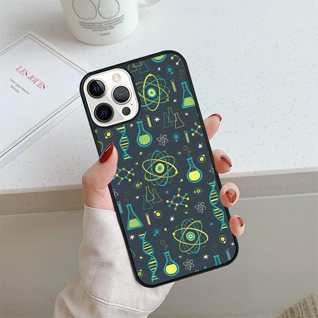 Vintage Seamless Chemistry Laboratory Phone Case For iPhone 17 Air 13 12 Cover For Apple 14 15 16 Pro Max Plus SE
